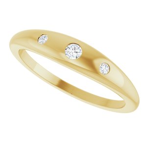 14K Yellow Gold .07 CTW Lab-Grown Diamond Ring