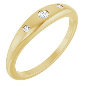 14K Yellow Gold .07 CTW Lab-Grown Diamond Ring