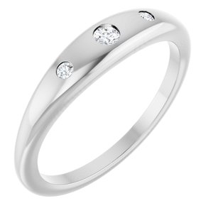 Platinum .07 CTW Lab-Grown Diamond Ring