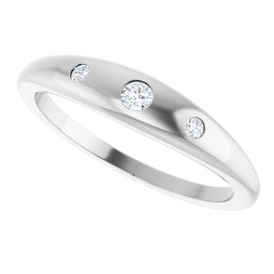 Platinum .07 CTW Lab-Grown Diamond Ring
